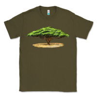 Army Green acacia tree Classic Tee - LillyAllenDesigns