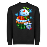 Black snowman cupcake Heavyweight Sweatshirt - AdoDesignShop