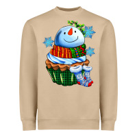 Mushroom snowman cupcake Heavyweight Sweatshirt - AdoDesignShop