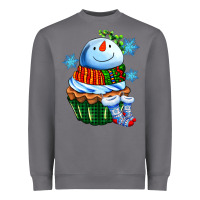 Storm snowman cupcake Heavyweight Sweatshirt - AdoDesignShop