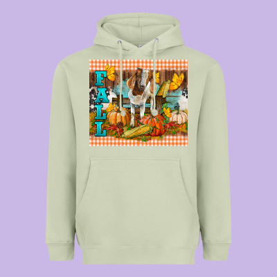 Fall With Baby Goat Heavyweight Hoodie Designed By Lillyallendesigns