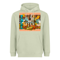 Matcha fall with baby goat Heavyweight Hoodie - LillyAllenDesigns