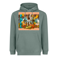 Sage fall with baby goat Heavyweight Hoodie - LillyAllenDesigns