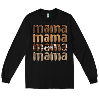 Black faux sequins mama Long Sleeve Tee - JahusDesignShop