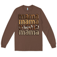 Chestnut faux sequins mama Long Sleeve Tee - JahusDesignShop