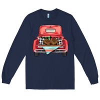 Navy Christmas truck Long Sleeve Tee - BarkalooDesign