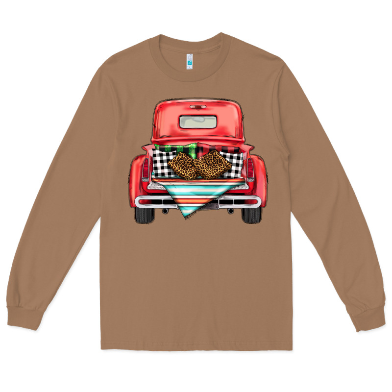 Christmas Truck Long Sleeve Tee by BarkalooDesign | Teevron