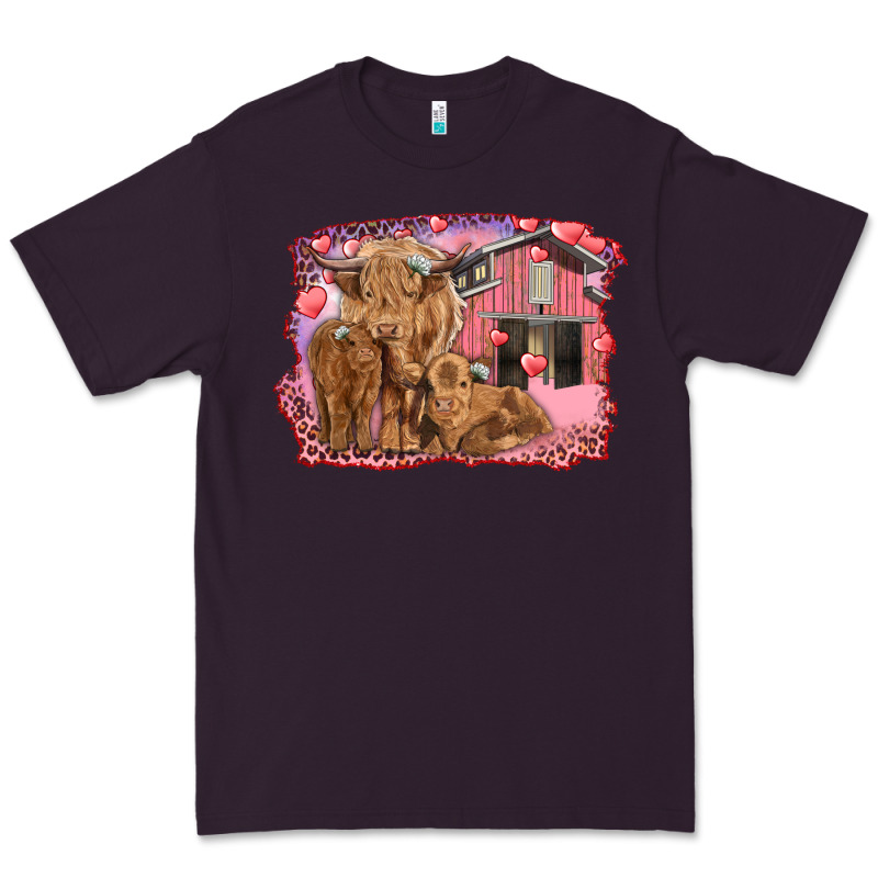 Valentine's Day Mama Cow And Baby Cows Premium Tee by RanaPortraitStore | Teevron