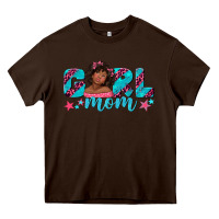 Chocolate Brown girl mom afro black girl Heavy Core Tee - texasbilliewilder