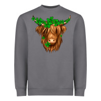 Storm St. Patrick’s Day Long Hair Shaggy Cow Heavyweight Sweatshirt - Jasminsmagicworld