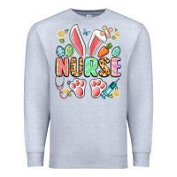 Heather Grey easter nurse bunny Premium Sweatshirt - Artiststas