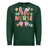 Sports Green easter nurse bunny Premium Sweatshirt - Artiststas