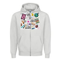 Dove Grey teacher always learning Zipper Hoodie - NancyCooperArtShop