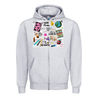 Heather Grey teacher always learning Zipper Hoodie - NancyCooperArtShop