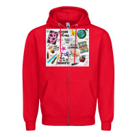 Red teacher always learning Zipper Hoodie - NancyCooperArtShop