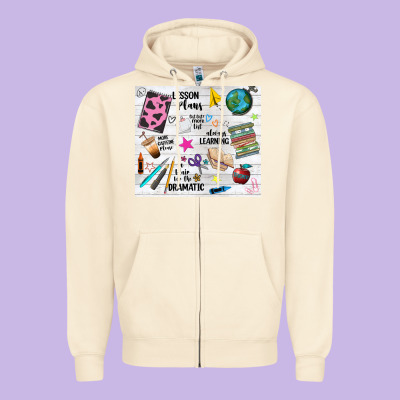 Teacher Always Learning Zipper Hoodie Designed By Nancycooperartshop