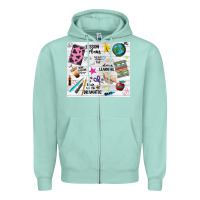 Seafoam teacher always learning Zipper Hoodie - NancyCooperArtShop