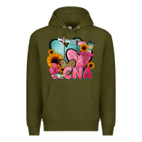 Army Green cna nurse Premium Hoodie - JahusDesignShop