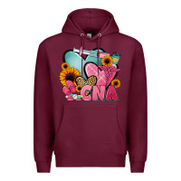 Burgundy cna nurse Premium Hoodie - JahusDesignShop