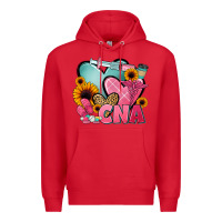 Red cna nurse Premium Hoodie - JahusDesignShop