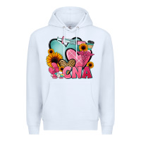 White cna nurse Premium Hoodie - JahusDesignShop