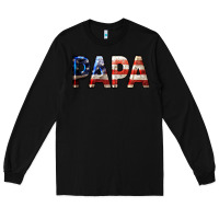 Black American Papa Long Sleeve Tee - LillyAllenDesigns
