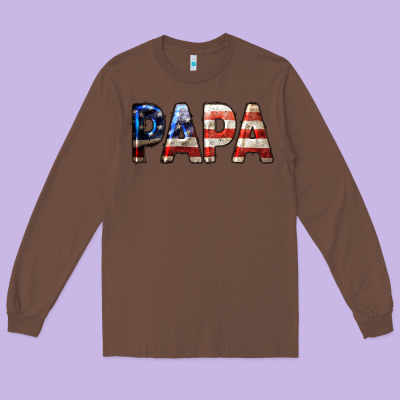 American Papa Long Sleeve Tee Designed By Lillyallendesigns