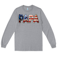 Heather Grey American Papa Long Sleeve Tee - LillyAllenDesigns
