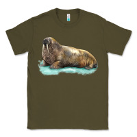 Army Green Walrus Classic Tee - LillyAllenDesigns