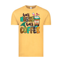 Vintage Mustard half nurse half coffee Vintage Tee - Jasminsmagicworld