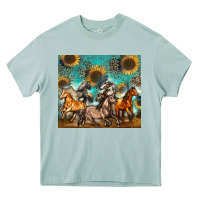Arona western horses Heavy Core Tee - Zillion Design Studio