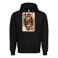 Black queen of hearts cowgirl Zipper Hoodie - NancyCooperArtShop