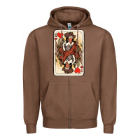 Chestnut queen of hearts cowgirl Zipper Hoodie - NancyCooperArtShop