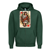 Sports Green queen of hearts cowgirl Zipper Hoodie - NancyCooperArtShop