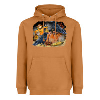 Meerkat Fall Background With Crow Heavyweight Hoodie - LillyAllenDesigns