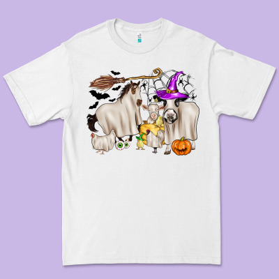 Halloween Farm Animals Premium Tee Designed By Zillion Design Studio