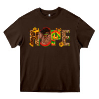 Chocolate Brown hope afro Heavy Core Tee - texasbilliewilder