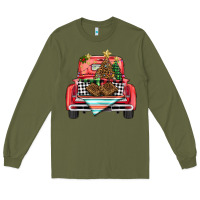 Army Green Christmas truck Long Sleeve Tee - BarkalooDesign