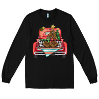 Black Christmas truck Long Sleeve Tee - BarkalooDesign