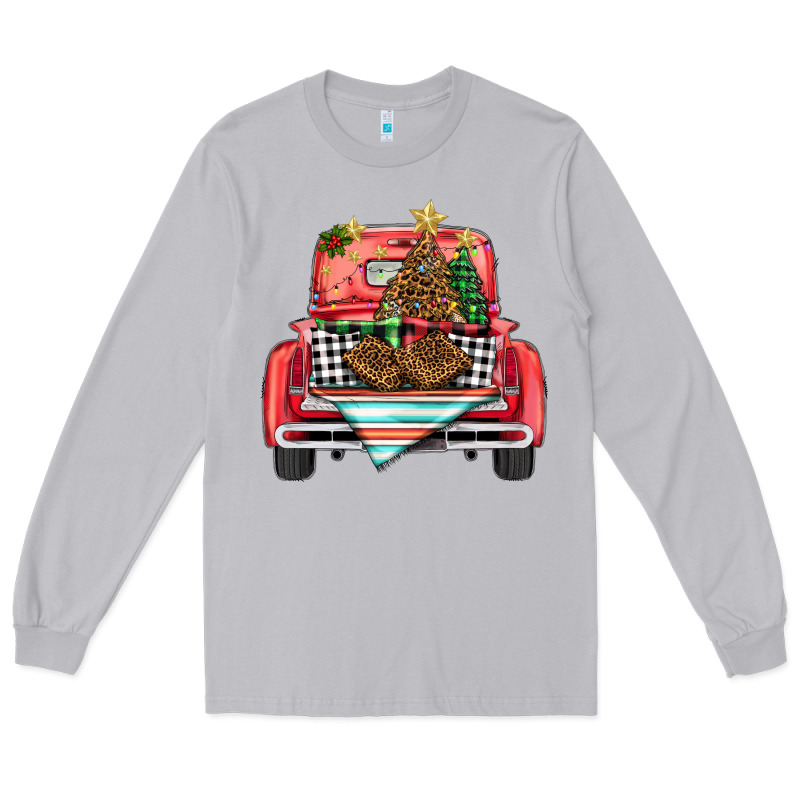 Christmas Truck Long Sleeve Tee by BarkalooDesign | Teevron