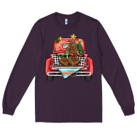 Plum Christmas truck Long Sleeve Tee - BarkalooDesign