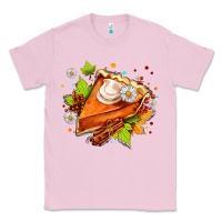 Bubblegum Pink pumpkin pie with daisies and cinnamon Classic Tee - AdoDesignShop