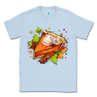 Dusty Blue pumpkin pie with daisies and cinnamon Classic Tee - AdoDesignShop