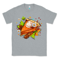 Heather Grey pumpkin pie with daisies and cinnamon Classic Tee - AdoDesignShop