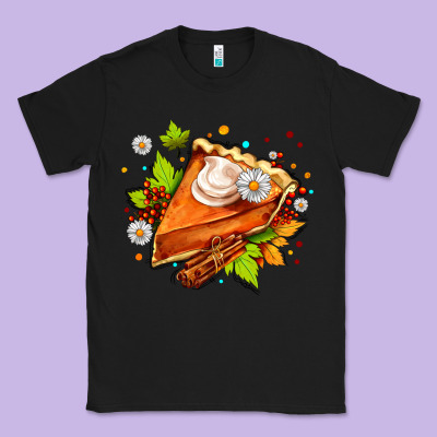 Pumpkin Pie With Daisies And Cinnamon Classic Tee Designed By Adodesignshop