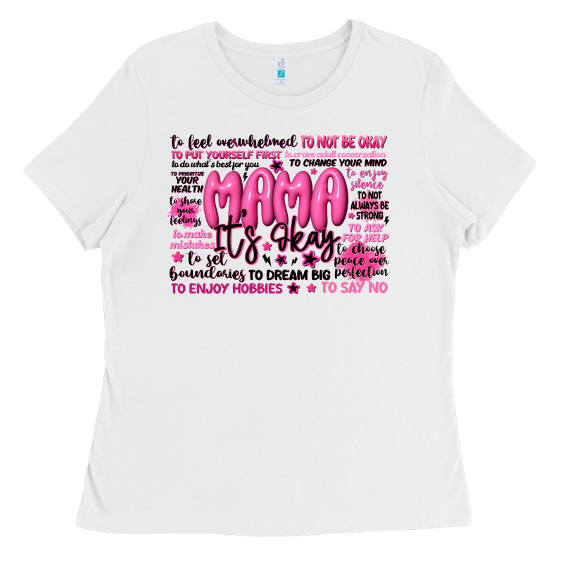 Mama Its Okay Typography Ladies Tee by JahusDesignShop | Teevron