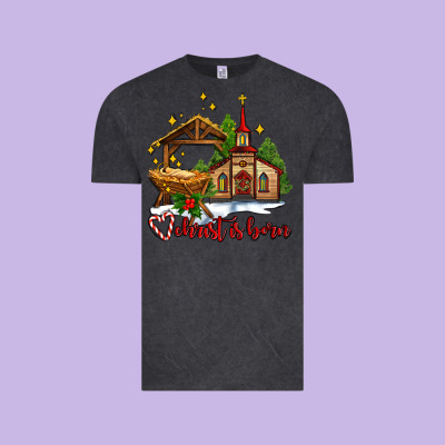 The Church  Chrıst Is Born Vintage Tee Designed By Adodesignshop