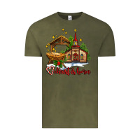 Vintage Olive the church  chrıst is born Vintage Tee - AdoDesignShop