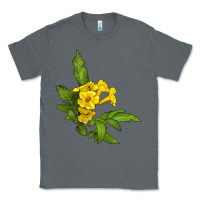 Charcoal Heather yellow elder flower Classic Tee - LillyAllenDesigns