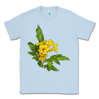 Dusty Blue yellow elder flower Classic Tee - LillyAllenDesigns